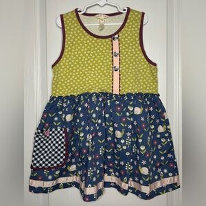 Matilda Jane Girl in Charge Tunic Floral Snails Sz 14 Cottagecore Boho Whimsical